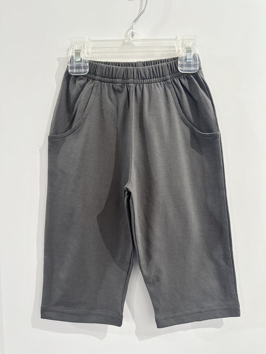 Lily Pads Boys Charcoal Jersey Pants with Pockets