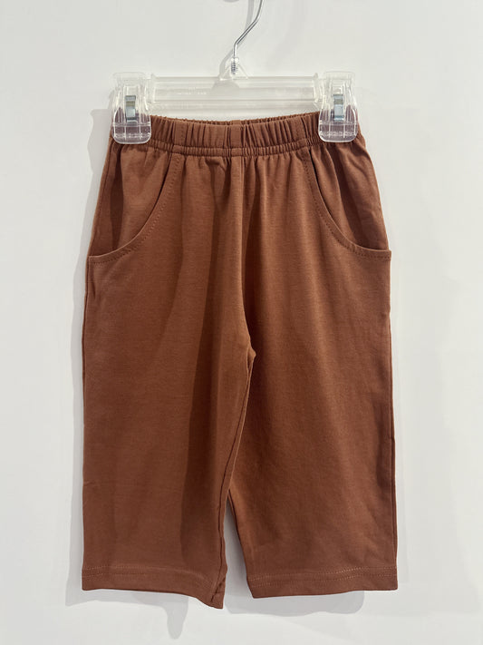 Lily Pads Boys Mocha Jersey Pants with Pockets