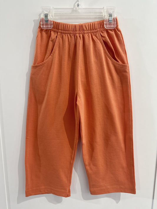 Lily Pads Boys Autumn Orange Jersey Pants with Pockets