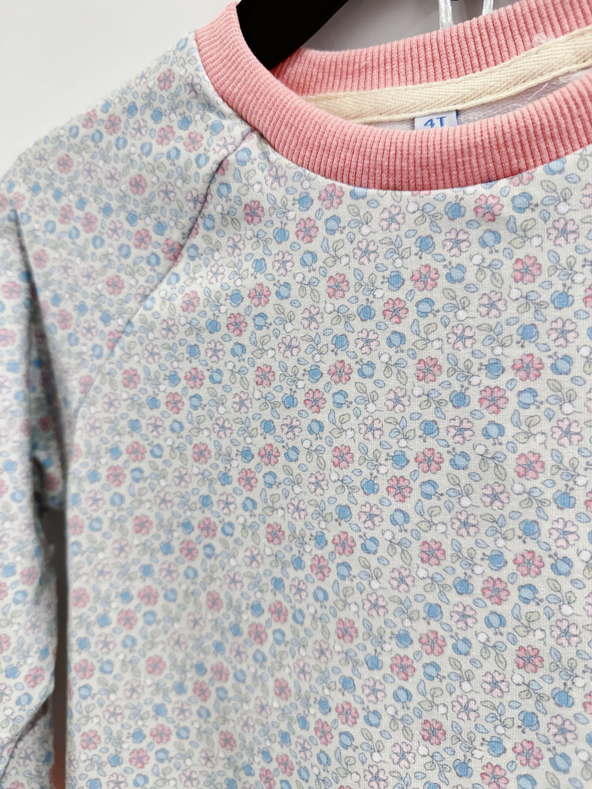 Honesty Blue/Pink Floral Sweatshirt Set
