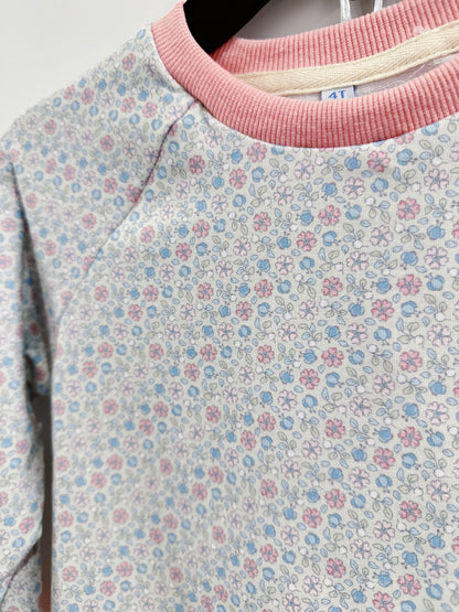Honesty Blue/Pink Floral Sweatshirt Set
