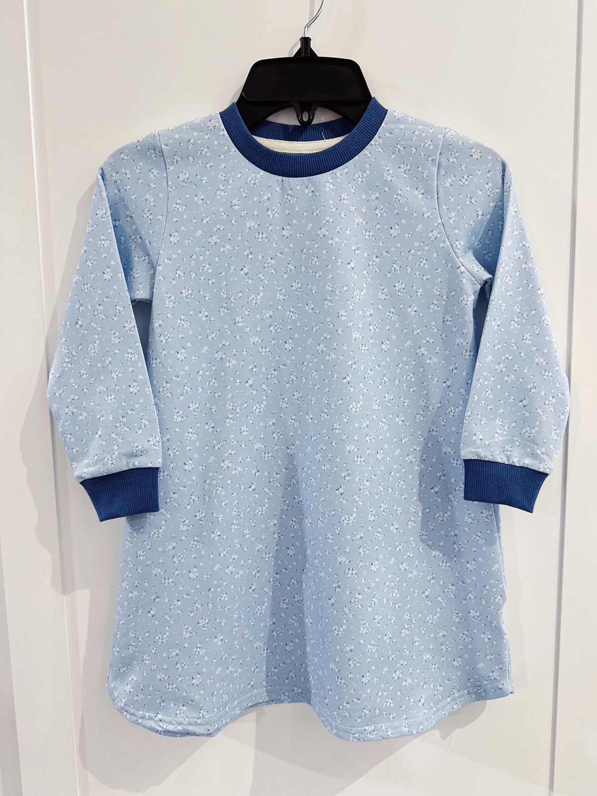 Honesty Navy/Blue Floral Sweatshirt Dress