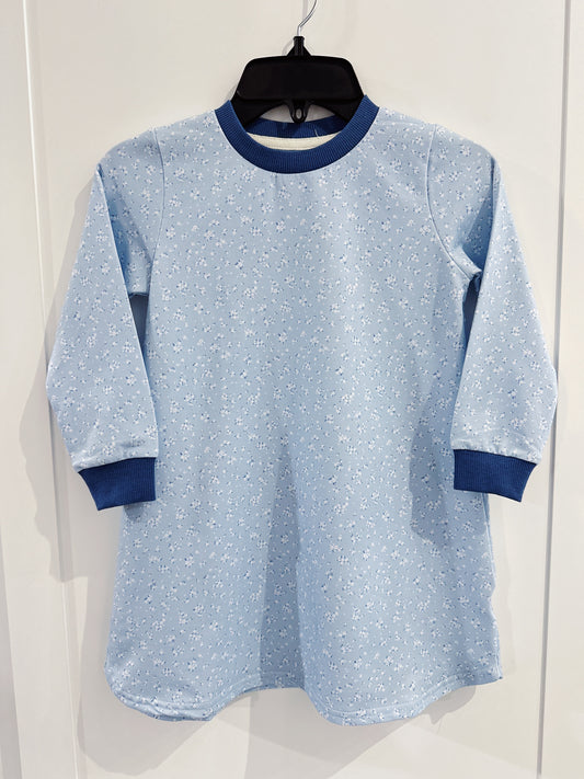 Honesty Navy/Blue Floral Sweatshirt Dress