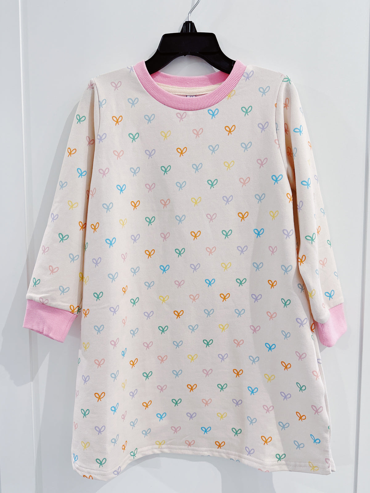 Honesty Multi Bows Sweatshirt Dress