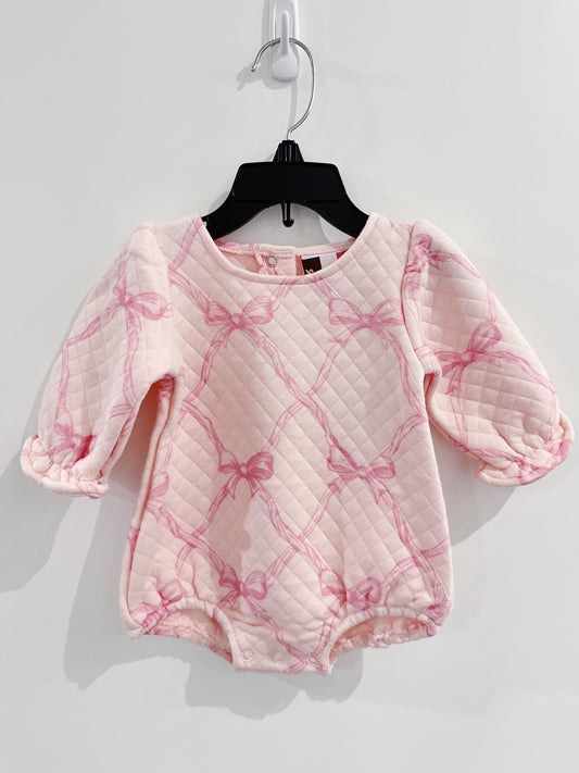 Banana Split Dainty Bows Quilted L/S Bubble