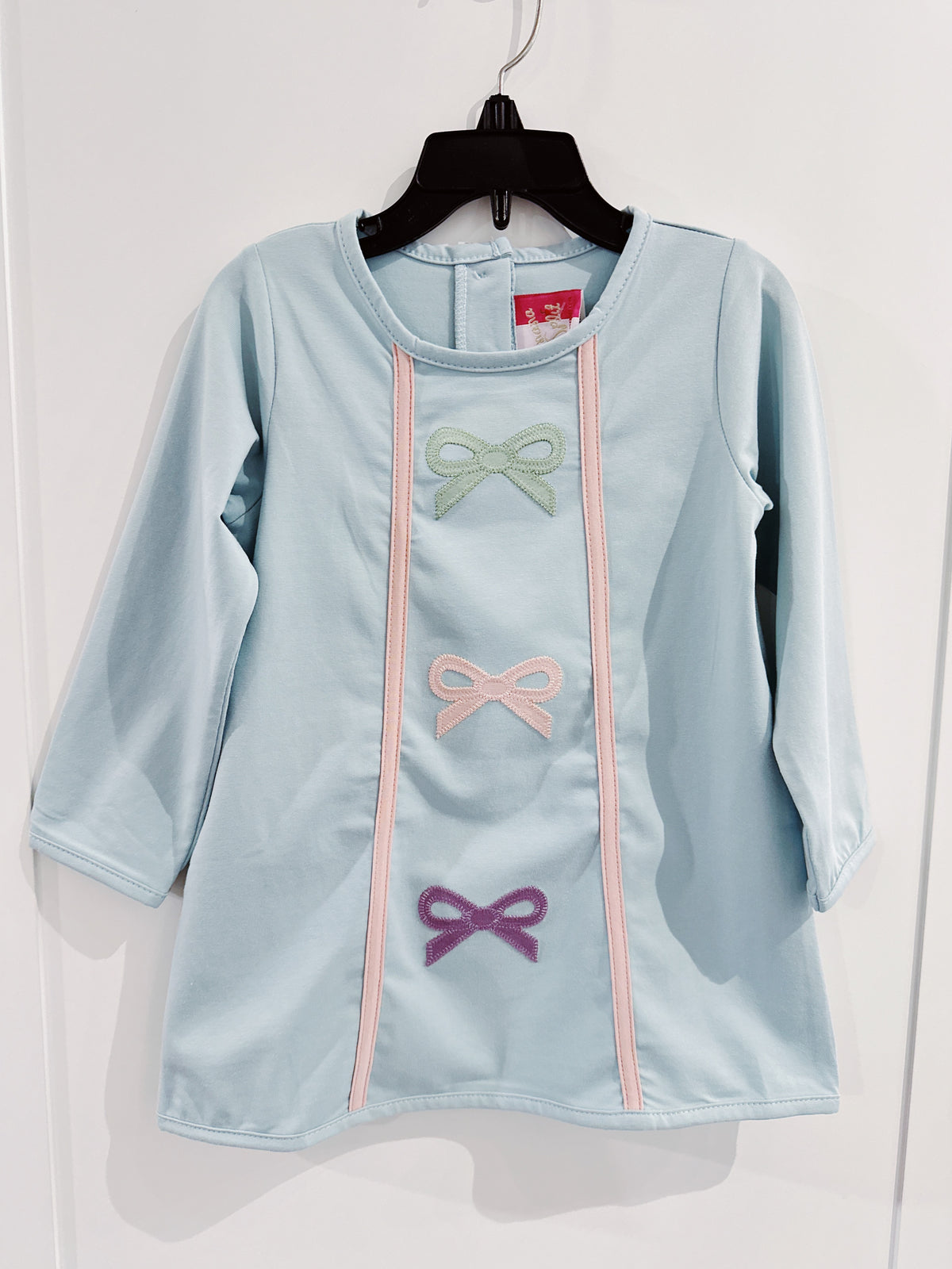 Banana Split Blue Maci Bow L/S Dress
