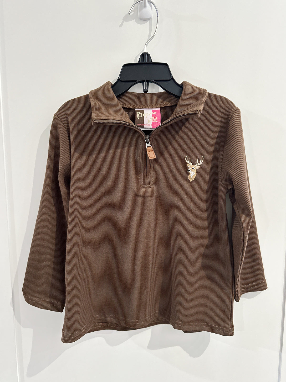Banana Split Deer 1/4 Zip Pullover