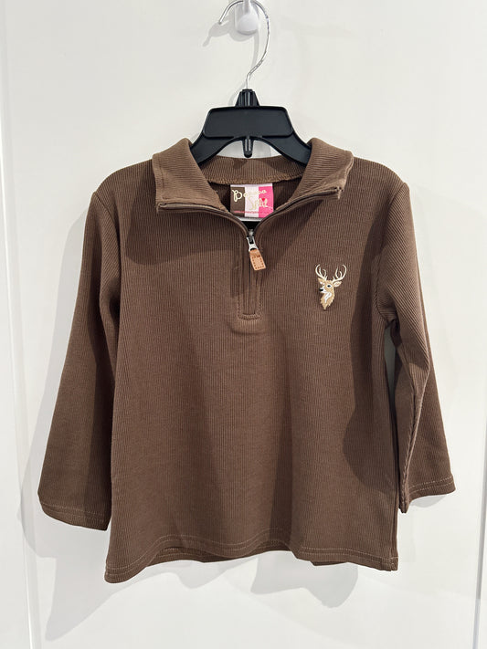 Banana Split Deer 1/4 Zip Pullover