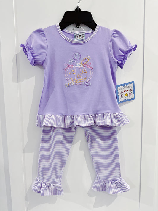 Three Sisters Trick or Treat Ruffle Pant Set