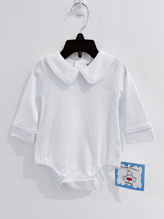 Three Sisters Boys White L/S Onesie