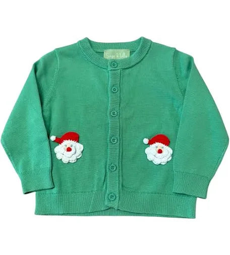 True Green Crochet Santa Sweater