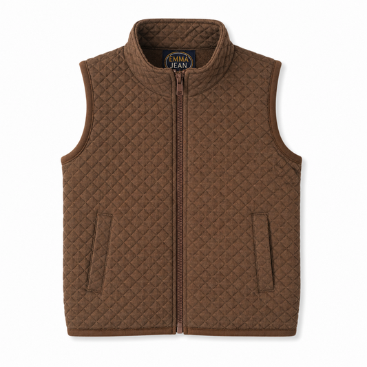 Emma Jean Brown Quilted Vest