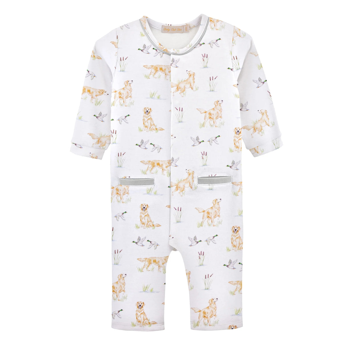 Baby Club Chic Goldens & Mallards Pima Playsuit