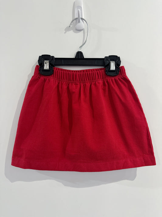 Lily Pads Girls Red Corduroy Skirt